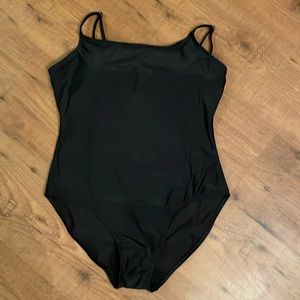 George one piece black bathing suit (new)
